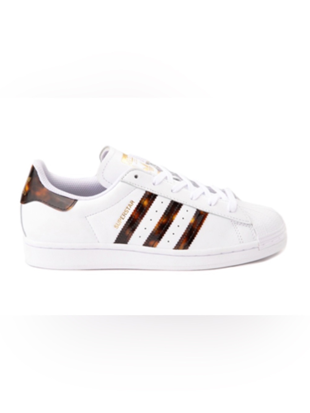 Womens Adidas Superstar Athletic Shoe - White / Tortoise Shell, 6.5